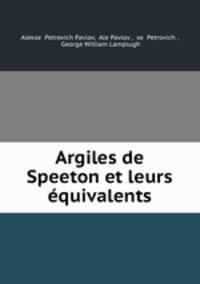 Argiles de Speeton et leurs equivalents