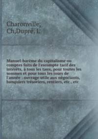 Manuel-bareme du capitalisme ou comptes faits de l