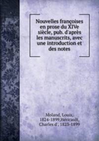 Nouvelles francoises en prose du XIVe siecle, pub. d