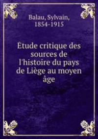 Etude critique des sources de l