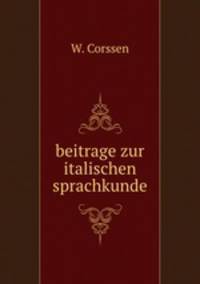 beitrage zur italischen sprachkunde