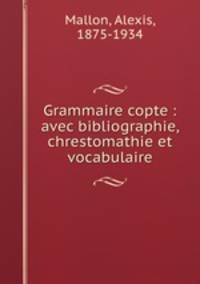 Grammaire copte : avec bibliographie, chrestomathie et vocabulaire