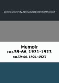 Memoir. no.39-66, 1921-1923