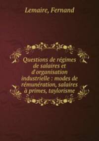 Questions de regimes de salaires et d