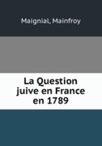 La Question juive en France en 1789