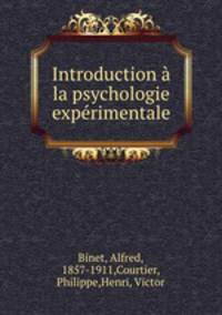 Introduction a la psychologie experimentale