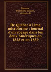 De Quebec a Lima microforme : journal d
