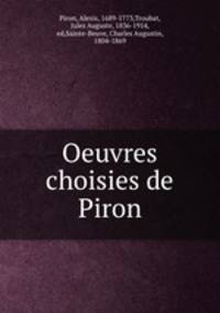 Oeuvres choisies de Piron