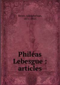 Phileas Lebesgue : articles