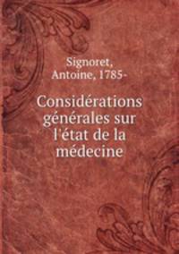 Considerations generales sur l