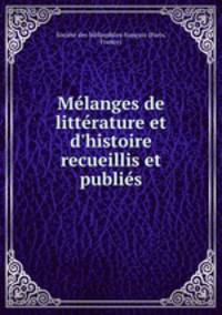 Melanges de litterature et d