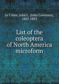 List of the coleoptera of North America microform