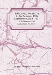 Bills, 1922, No.81-271. 2, 3rd Session, 15th Legislature, No.81-271