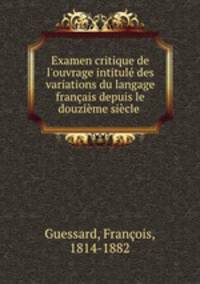 Examen critique de l