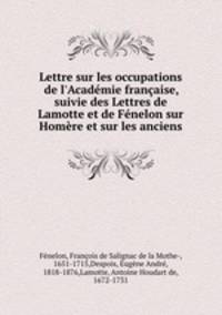 Lettre sur les occupations de l