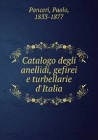 Catalogo degli anellidi, gefirei e turbellarie d