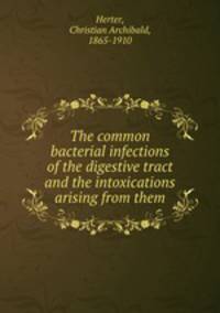 The common bacterial infections of the digestive tract and the intoxications arising from them