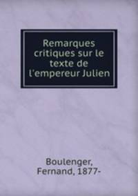 Remarques critiques sur le texte de l