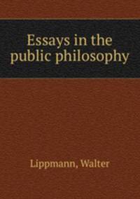 Essays in the public philosophy