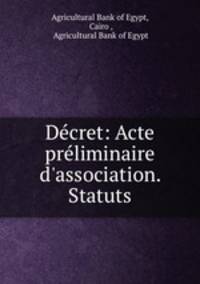 Decret: Acte preliminaire d