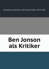 Ben Jonson als Kritiker