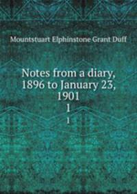 Notes from a diary, 1896 to January 23, 1901. 1