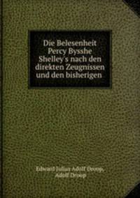 Die Belesenheit Percy Bysshe Shelley