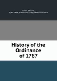 History of the Ordinance of 1787