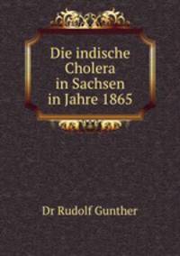 Die indische Cholera in Sachsen in Jahre 1865