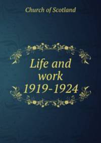 Life and work 1919-1924