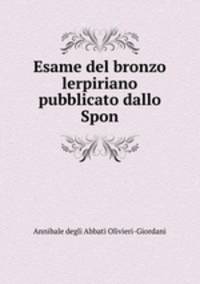 Esame del bronzo lerpiriano pubblicato dallo Spon