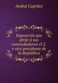 Exposicion que dirije a sus conciudadanos el 2.o vice presidente de la Republica