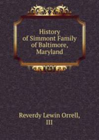 History of Simmont Family of Baltimore, Maryland