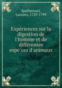 Expe?riences sur la digestion de l