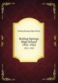 Boiling Springs High School. 1921-1922