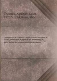 Commentaires de S. Thomas d