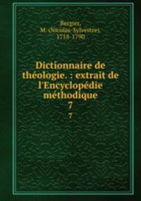 Dictionnaire de theologie. : extrait de l