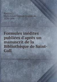Formules inedites publiees d