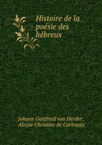 Histoire de la poesie des hebreux