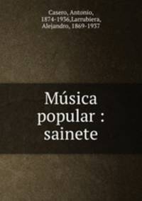 Musica popular : sainete