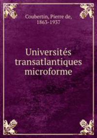 Universites transatlantiques microforme
