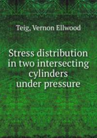 Stress distribution in two intersecting cylinders under pressure.