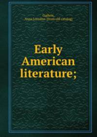 Early American literature;