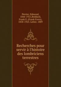 Recherches pour servir a l