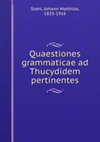 Quaestiones grammaticae ad Thucydidem pertinentes