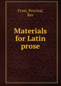 Materials for Latin prose