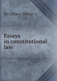 Essays in constitutional law