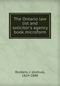 The Ontario law list and solicitor