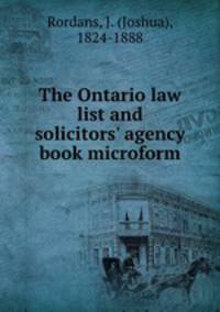 The Ontario law list and solicitors