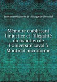 Memoire etablissant l